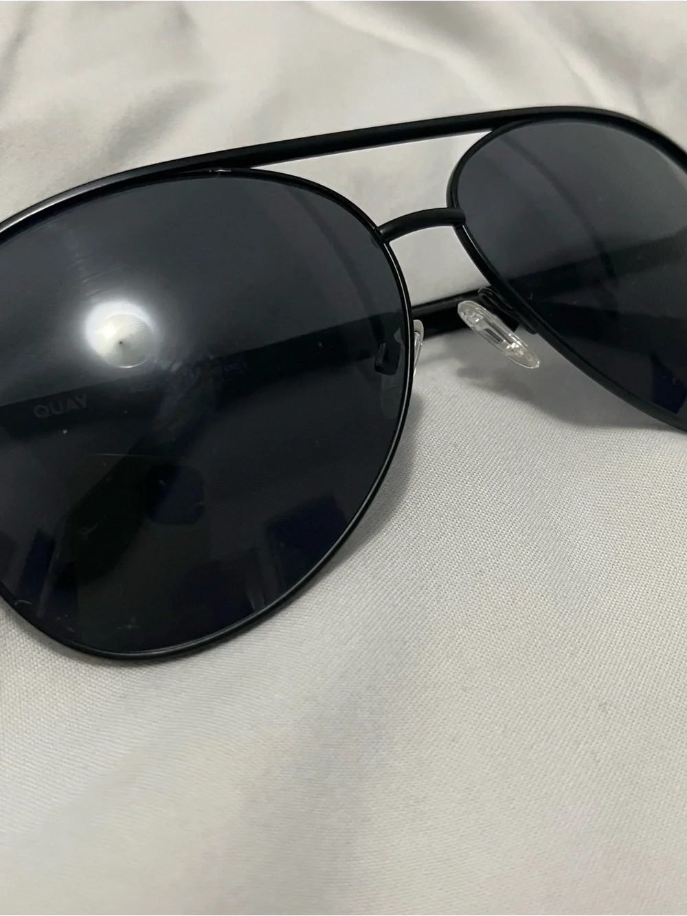 Quay Australia Black Aviator Sunglasses